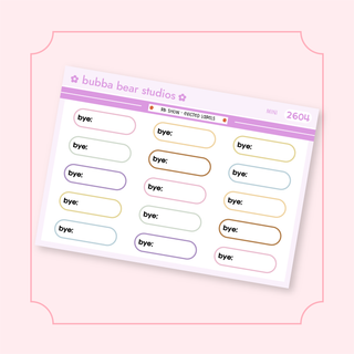 BB Show - Evicted Labels Mini Muted Bubba Bear Studios BB Show - Evicted Labels Stickers