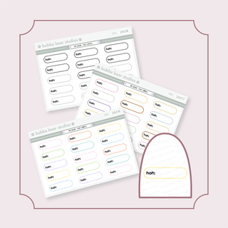 BB Show - HOH Labels Mini Buy All (Set of 3) Bubba Bear Studios BB Show - HOH Labels Stickers