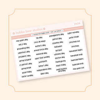 Holiday Scripts Mini Joe Shmoe Bubba Bear Studios Holiday Scripts Stickers