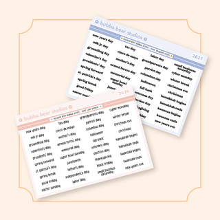 Holiday Scripts Bubba Bear Studios Holiday Scripts Stickers