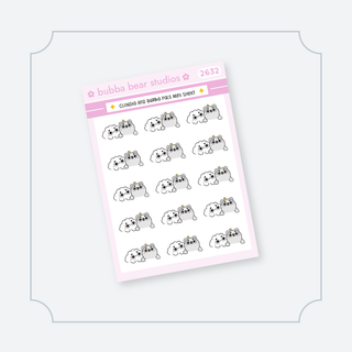 Cloudia and Bubba Pals Mini Sheet Bubba Bear Studios Cloudia and Bubba Pals Stationery