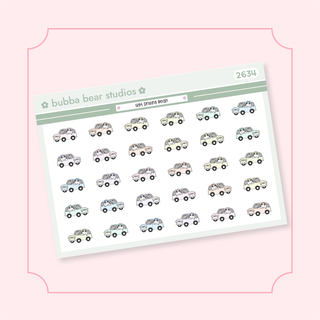 Ugh Driving Bean Standard Colorful Bubba Bear Studios Ugh Driving Bean Stickers