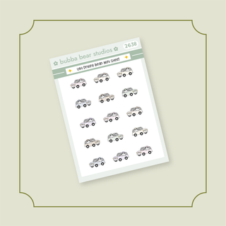 Ugh Driving Bean Mini Muted Bubba Bear Studios Ugh Driving Bean Stickers