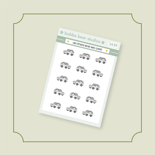 Ugh Driving Bean Mini Minimal Bubba Bear Studios Ugh Driving Bean Stickers