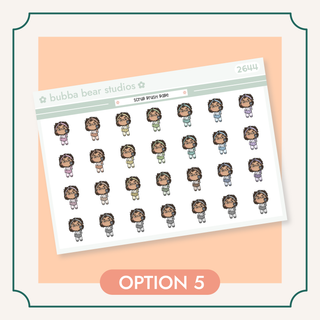 Scrub Brush Babe Option 5 Bubba Bear Studios Scrub Brush Babe Stickers