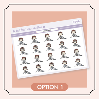 Vacuum Babe Option 1 Bubba Bear Studios Vacuum Babe Stickers