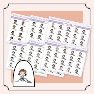 Vacuum Babe Bubba Bear Studios Vacuum Babe Stickers