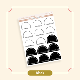 Arched Vertical - Framed Arch Date Covers Black Bubba Bear Studios Arched Vertical - Framed Arch Date Covers