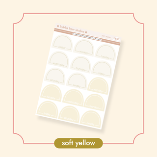 Arched Vertical - Framed Arch Date Covers Soft Yellow Bubba Bear Studios Arched Vertical - Framed Arch Date Covers