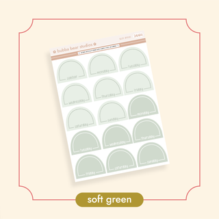 Arched Vertical - Framed Arch Date Covers Soft Green Bubba Bear Studios Arched Vertical - Framed Arch Date Covers