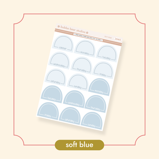 Arched Vertical - Framed Arch Date Covers Soft Blue Bubba Bear Studios Arched Vertical - Framed Arch Date Covers