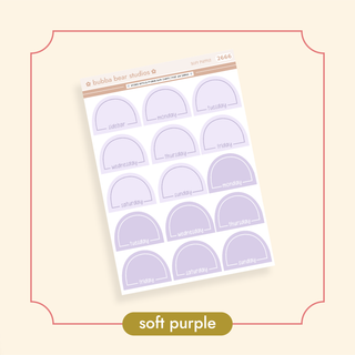 Arched Vertical - Framed Arch Date Covers Soft Purple Bubba Bear Studios Arched Vertical - Framed Arch Date Covers