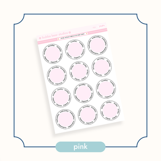 Arched Vertical - Framed Circle Date Covers Pink Bubba Bear Studios Arched Vertical - Framed Circle Date Covers