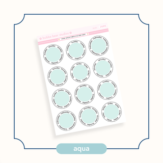 Arched Vertical - Framed Circle Date Covers Aqua Bubba Bear Studios Arched Vertical - Framed Circle Date Covers