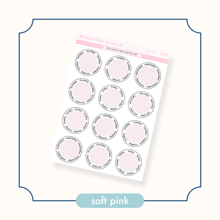 Arched Vertical - Framed Circle Date Covers Soft Pink Bubba Bear Studios Arched Vertical - Framed Circle Date Covers