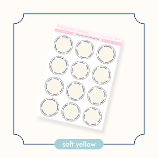 Arched Vertical - Framed Circle Date Covers Soft Yellow Bubba Bear Studios Arched Vertical - Framed Circle Date Covers