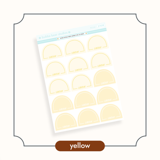 Arched Vertical - Framed Arch Sidebar Stickers Yellow Bubba Bear Studios Arched Vertical - Framed Arch Sidebar Stickers