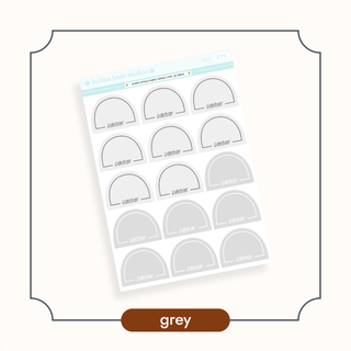 Arched Vertical - Framed Arch Sidebar Stickers Grey Bubba Bear Studios Arched Vertical - Framed Arch Sidebar Stickers