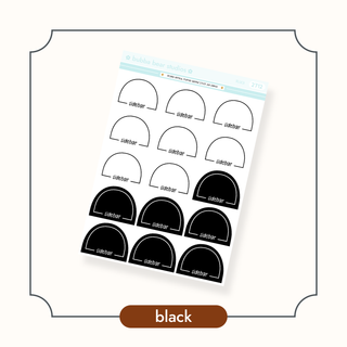 Arched Vertical - Framed Arch Sidebar Stickers Black Bubba Bear Studios Arched Vertical - Framed Arch Sidebar Stickers