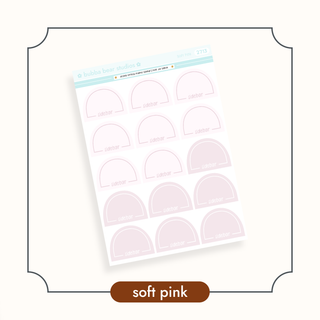 Arched Vertical - Framed Arch Sidebar Stickers Soft Pink Bubba Bear Studios Arched Vertical - Framed Arch Sidebar Stickers
