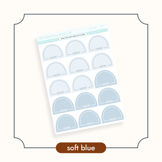 Arched Vertical - Framed Arch Sidebar Stickers Soft Blue Bubba Bear Studios Arched Vertical - Framed Arch Sidebar Stickers