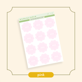Arched Vertical - Starburst Sidebar Stickers Pink Bubba Bear Studios Arched Vertical - Starburst Sidebar Stickers