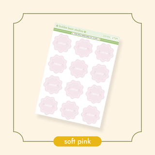 Arched Vertical - Starburst Sidebar Stickers Soft Pink Bubba Bear Studios Arched Vertical - Starburst Sidebar Stickers