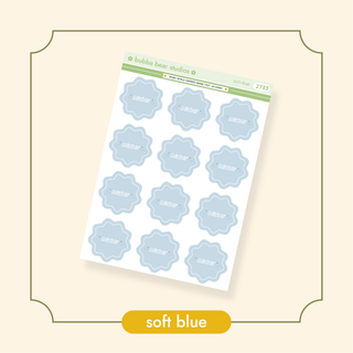 Arched Vertical - Starburst Sidebar Stickers Soft Blue Bubba Bear Studios Arched Vertical - Starburst Sidebar Stickers