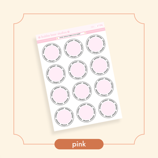 Arched Vertical - Framed Circle Sidebar Stickers Pink Bubba Bear Studios Arched Vertical - Framed Circle Sidebar Stickers