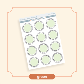 Arched Vertical - Framed Circle Sidebar Stickers Green Bubba Bear Studios Arched Vertical - Framed Circle Sidebar Stickers