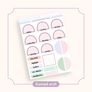 VERTICAL - Treat or Treat BBS PLANNER - ARCHED VERTICAL ADD-ON - Framed Arch Bubba Bear Studios VERTICAL - Treat or Treat Stickers
