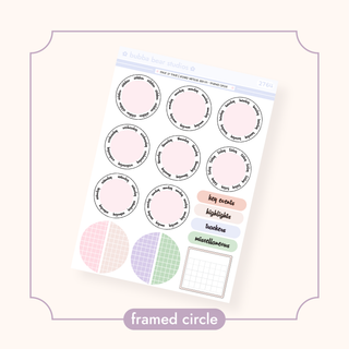 VERTICAL - Treat or Treat BBS PLANNER - ARCHED VERTICAL ADD-ON - Framed Circle Bubba Bear Studios VERTICAL - Treat or Treat Stickers