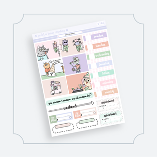 MINI - Treat or Treat Page 1 - Deco and Date Covers Bubba Bear Studios MINI - Treat or Treat Stickers