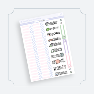 MINI - Treat or Treat Page 3 - Washi and Text Bubba Bear Studios MINI - Treat or Treat Stickers