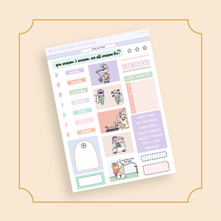 HOBONICHI COUSIN - Treat or Treat Page 1 - Deco + Date Covers Bubba Bear Studios HOBONICHI COUSIN - Treat or Treat Stickers