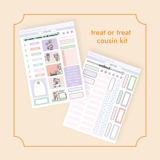 HOBONICHI COUSIN - Treat or Treat Full Hobonichi Cousin Kit Bubba Bear Studios HOBONICHI COUSIN - Treat or Treat Stickers