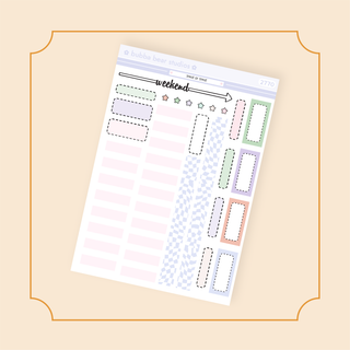 HOBONICHI COUSIN - Treat or Treat Page 2 - Washi + Boxes Bubba Bear Studios HOBONICHI COUSIN - Treat or Treat Stickers