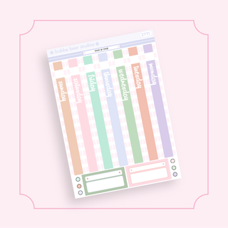 Hobonichi Cousin DAILY - Treat or Treat Page 1 - Date Cover Strips Bubba Bear Studios Hobonichi Cousin DAILY - Treat or Treat Stickers