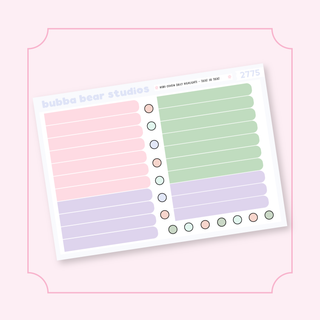 Hobonichi Cousin DAILY - Treat or Treat Bubba Bear Studios Hobonichi Cousin DAILY - Treat or Treat Stickers