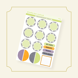 VERTICAL - Hallow's Eve BBS PLANNER - ARCHED VERTICAL ADD-ON - Framed Circle Bubba Bear Studios VERTICAL - Hallow's Eve Stickers