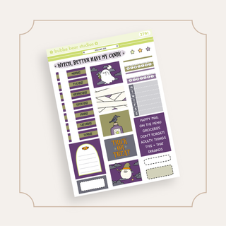 HOBONICHI COUSIN - Hallow's Eve Page 1 - Deco + Date Covers Bubba Bear Studios HOBONICHI COUSIN - Hallow's Eve Stickers