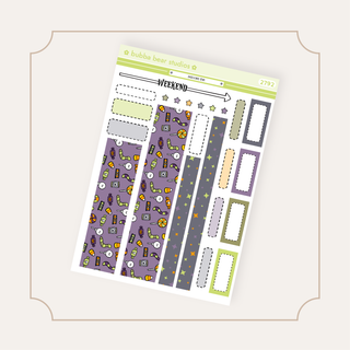 HOBONICHI COUSIN - Hallow's Eve Page 2 - Washi + Boxes Bubba Bear Studios HOBONICHI COUSIN - Hallow's Eve Stickers