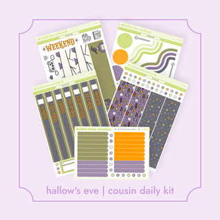 Hobonichi Cousin DAILY - Hallow's Eve Bubba Bear Studios Hobonichi Cousin DAILY - Hallow's Eve Stickers
