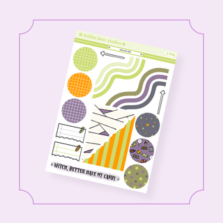 Hobonichi Cousin DAILY - Hallow's Eve Page 4 - Extras Bubba Bear Studios Hobonichi Cousin DAILY - Hallow's Eve Stickers