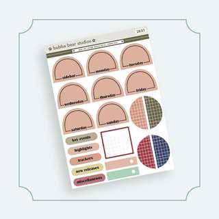 VERTICAL - Admit One BBS PLANNER - ARCHED VERTICAL ADD-ON - Framed Arch Bubba Bear Studios VERTICAL - Admit One Stickers