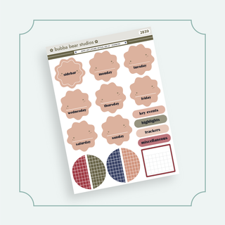VERTICAL - Admit One BBS PLANNER - ARCHED VERTICAL ADD-ON - Starburst Bubba Bear Studios VERTICAL - Admit One Stickers