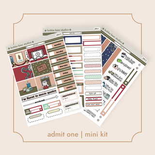 MINI - Admit One Full Mini Kit Bubba Bear Studios MINI - Admit One Stickers