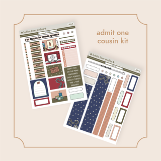 HOBONICHI COUSIN - Admit One Full Hobonichi Cousin Kit Bubba Bear Studios HOBONICHI COUSIN - Admit One Stickers