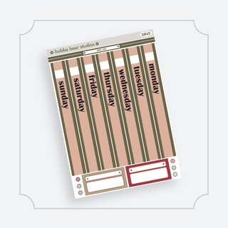 Hobonichi Cousin DAILY - Admit One Page 1 - Date Cover Strips Bubba Bear Studios Hobonichi Cousin DAILY - Admit One Stickers