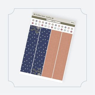 Hobonichi Cousin DAILY - Admit One Page 2 - Washi + Checklist Circles Bubba Bear Studios Hobonichi Cousin DAILY - Admit One Stickers